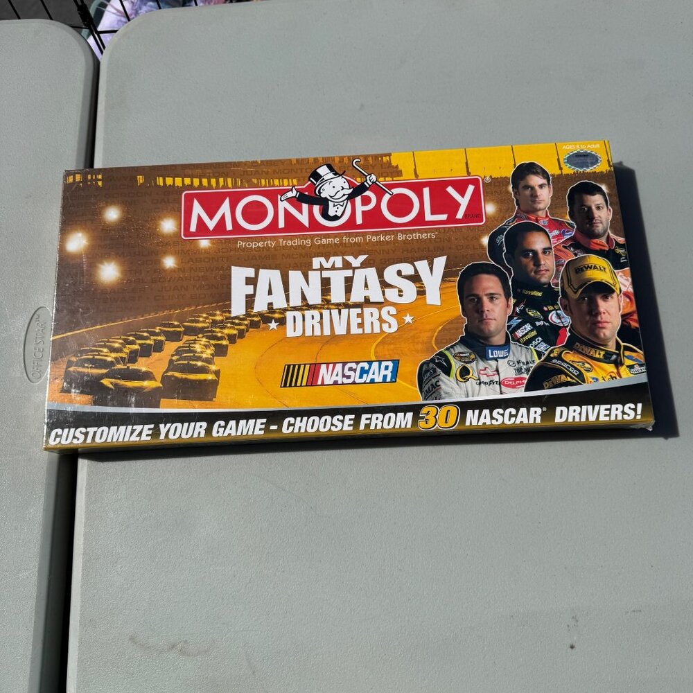NWT Monopoly My Fantasy Drivers NASCAR New